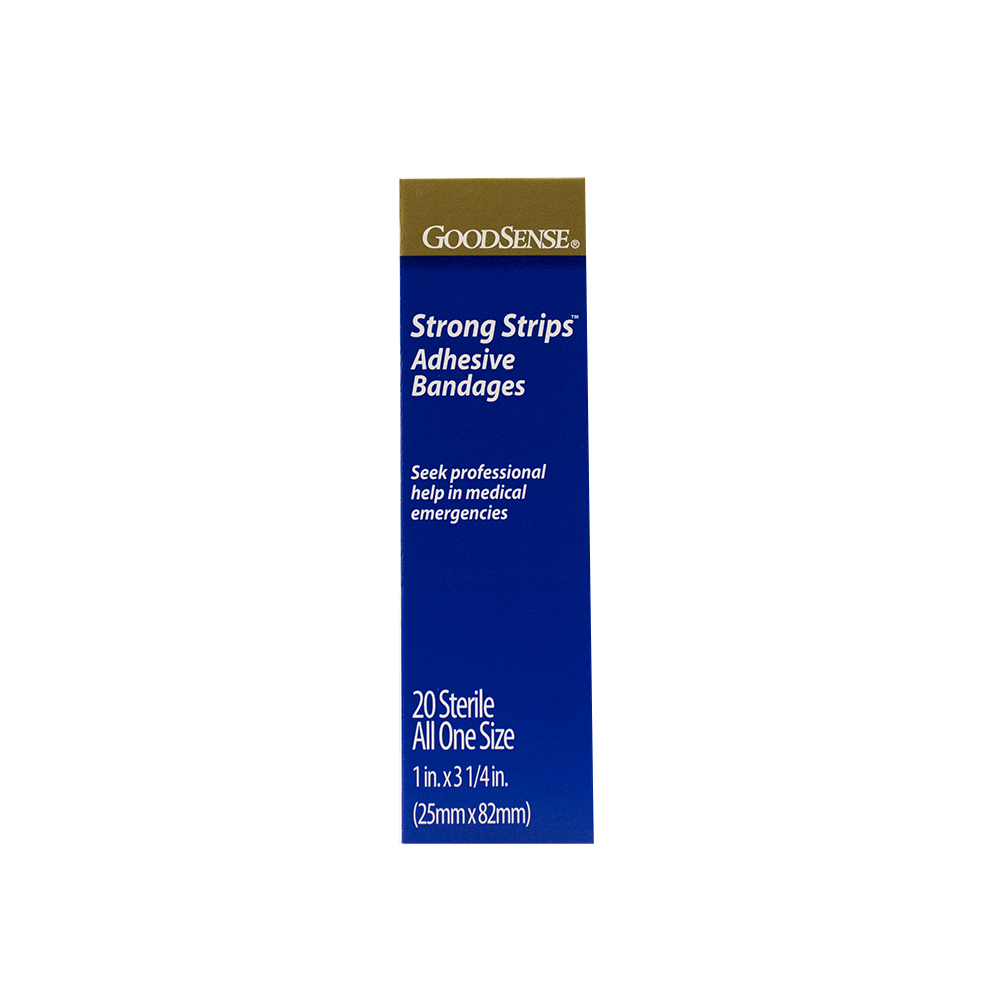GoodSense® Strong Strips™ Adhesive Bandages, 20 (1" X 3")/ea