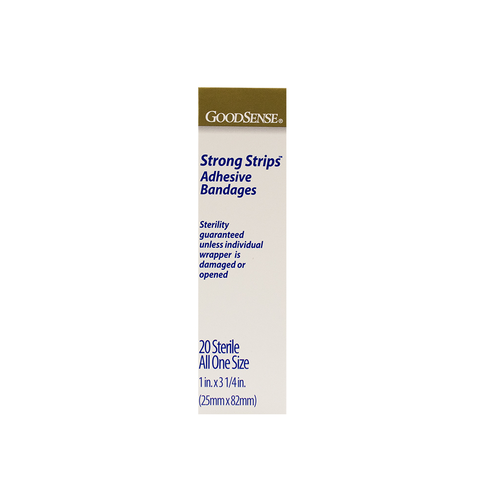 GoodSense® Strong Strips™ Adhesive Bandages, 20 (1" X 3")/ea