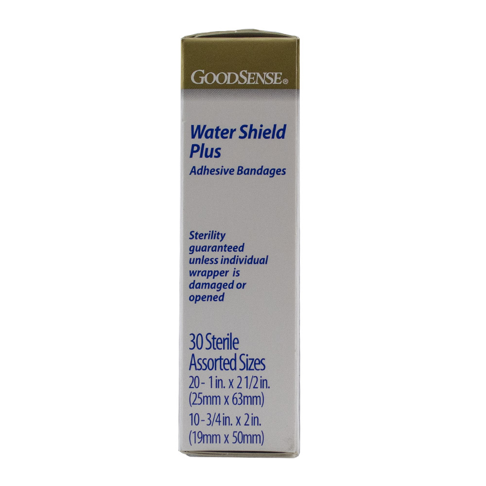 GoodSense® Water Shield Plus Adhesive Bandages, 30 Sterile Asst Sizes/ea