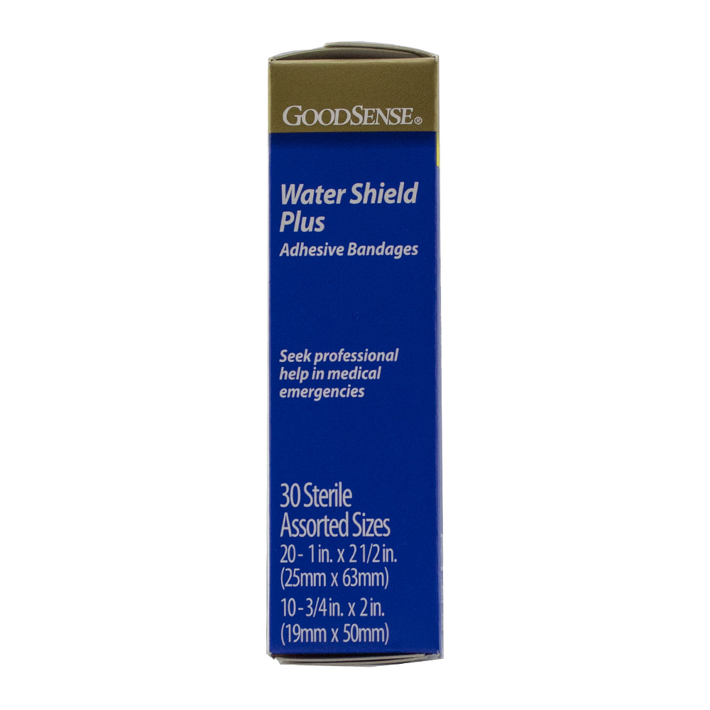 GoodSense® Water Shield Plus Adhesive Bandages, 30 Sterile Asst Sizes/ea
