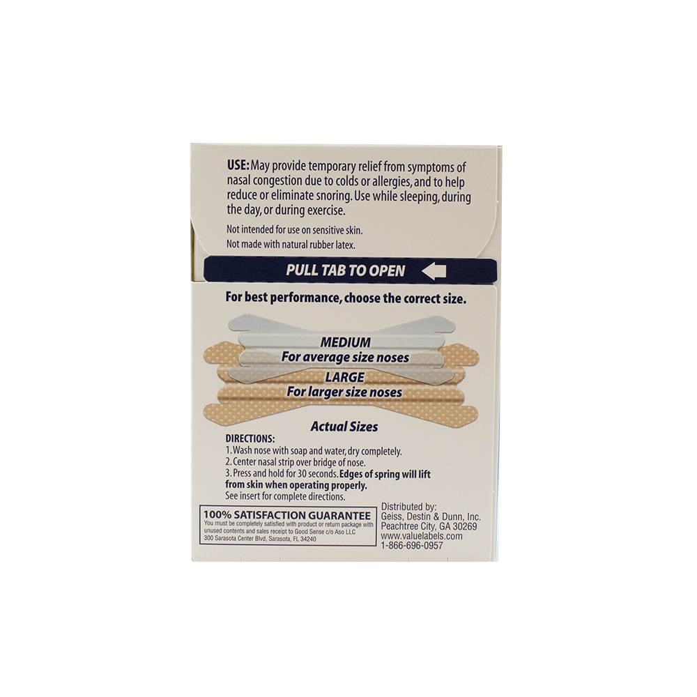 GoodSense® Latex Free Nasal Strips, Medium Clear Nasal Dialator