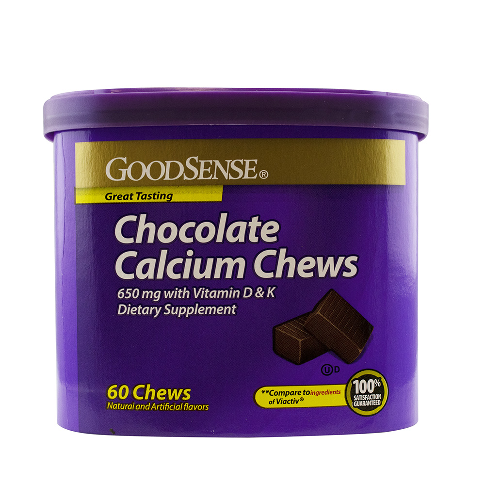 GoodSense® Chocolate Calcium Chews Dietary Supplement, 60 ea