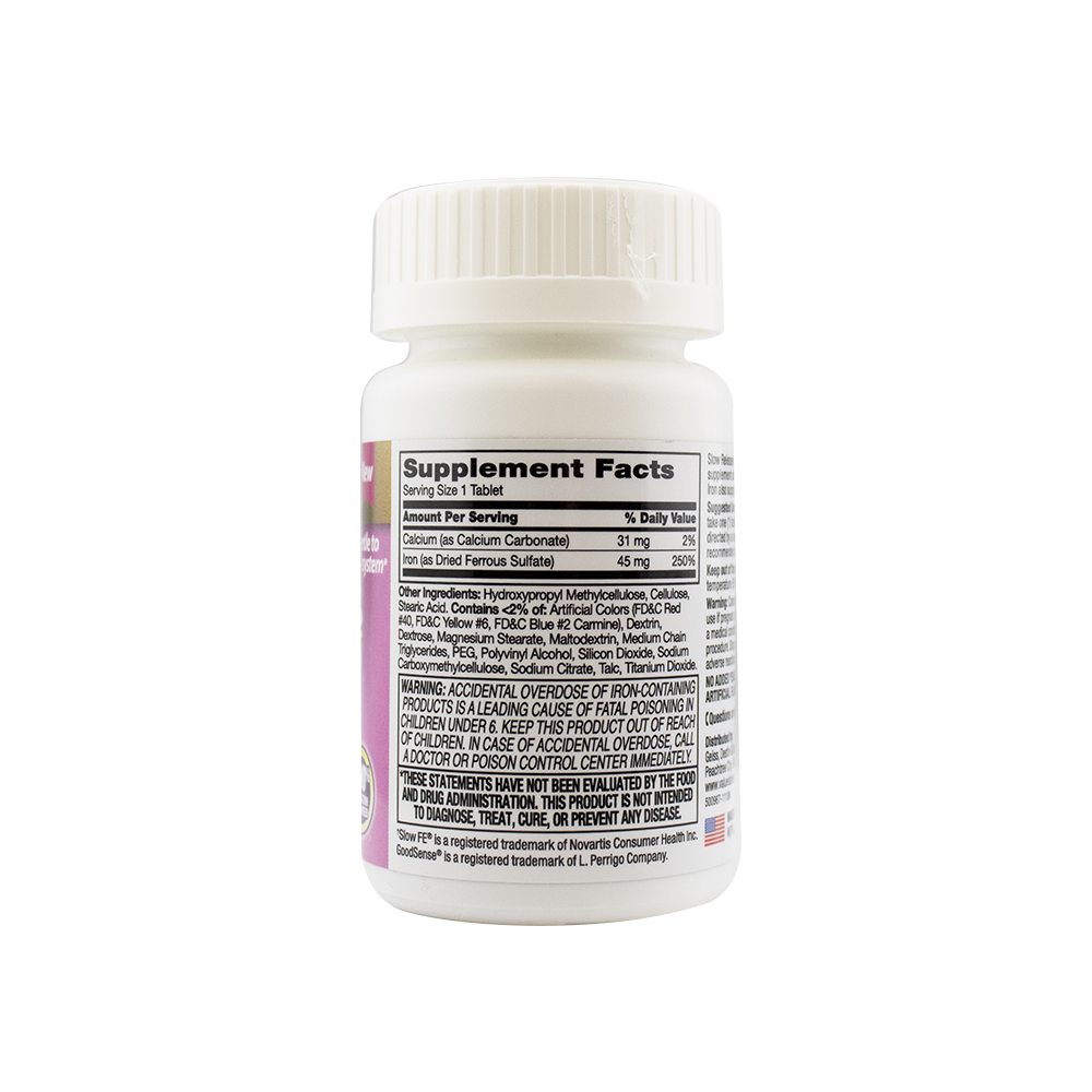 This product has 31 mg Calcium plus 45 mg Iron per serving