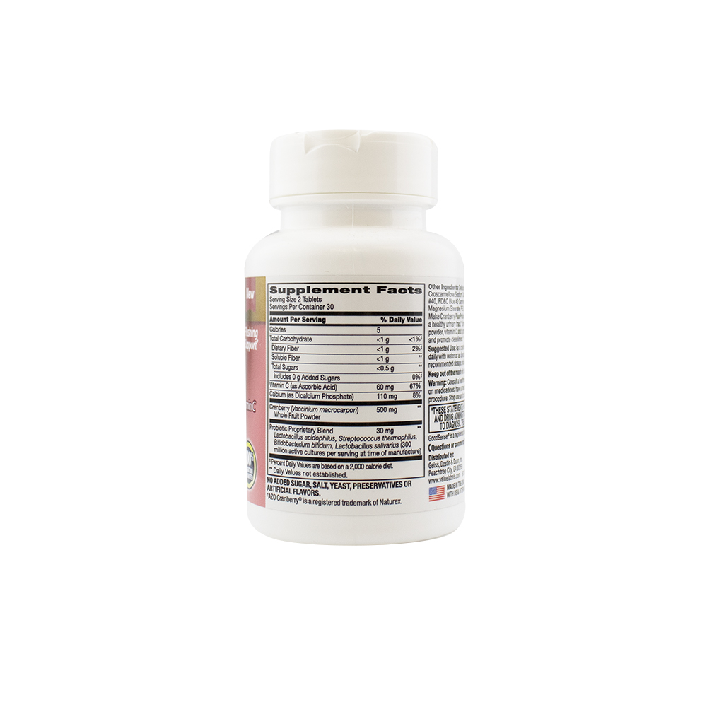 This product's supplement facts.