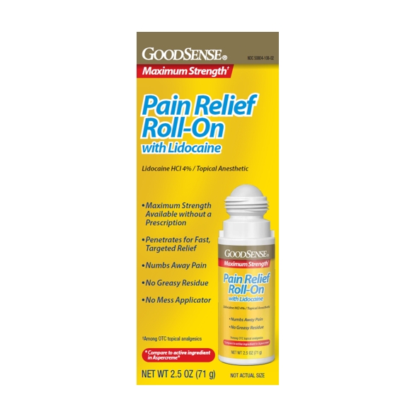 GoodSense® Lidocaine Pain Relief Roll-On, 2.5 OZ