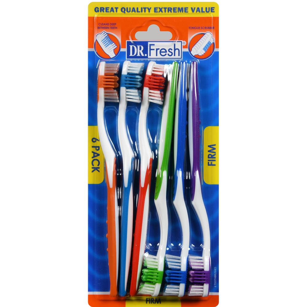 Dr. Fresh® Firm Toothbrush, 6 Count