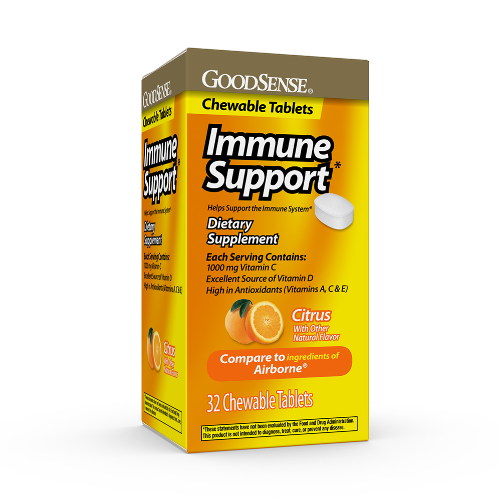 GoodSense® Immune Support Chewable Tablets, Citrus Flavor, 32 Count