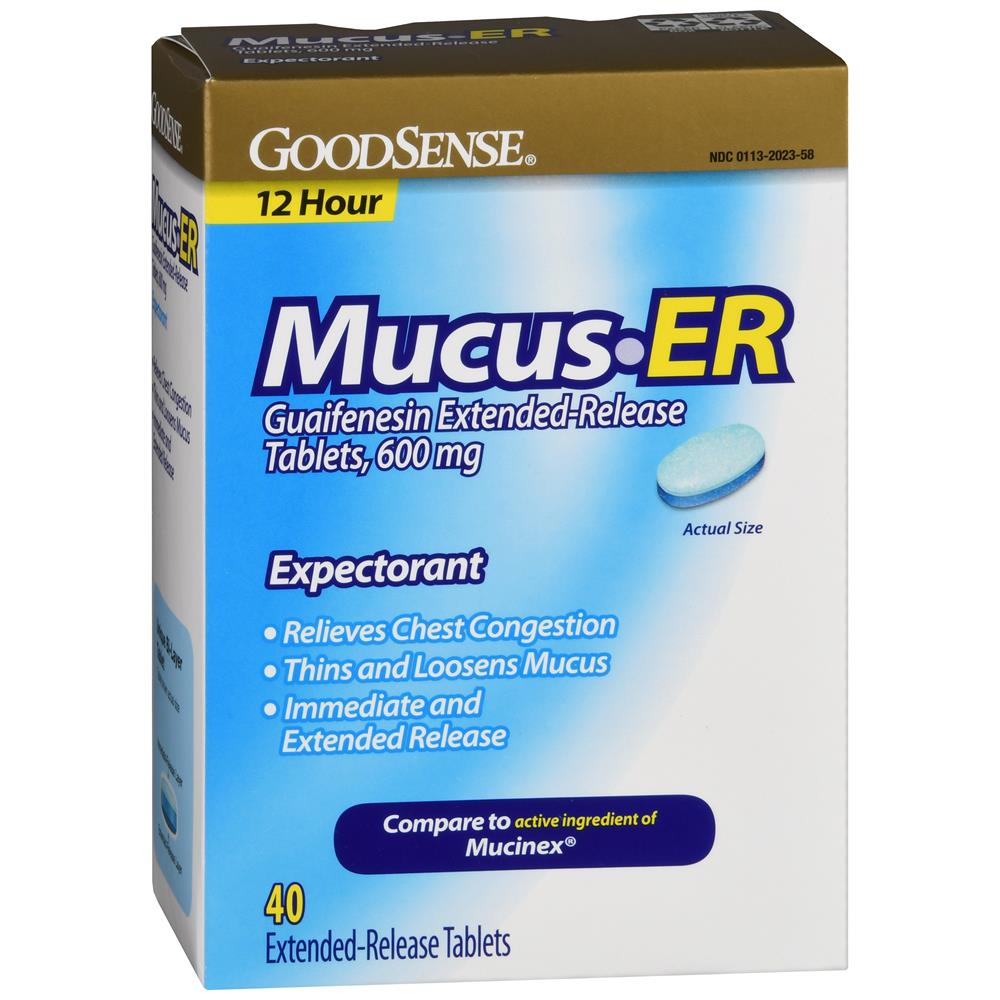 GoodSense® Mucus 600mg Extended Release BiLayer Tablets 40 CT