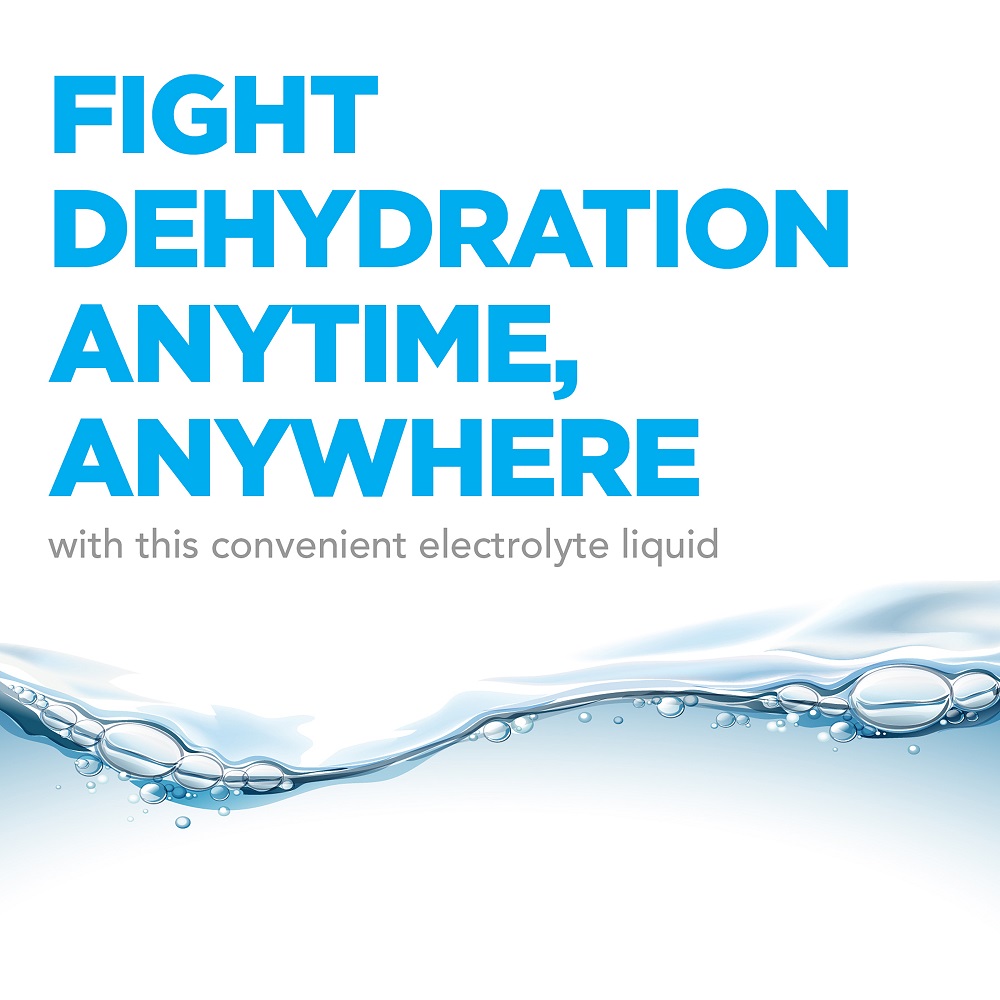 Fight dehydration anytime, anywhere with this convenient electrolyte liquid