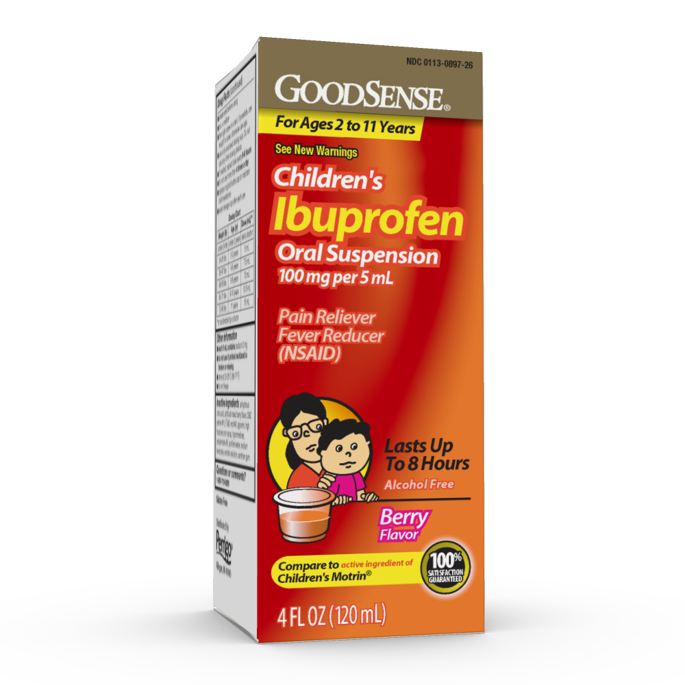 GoodSense® Children's Ibuprofen Oral Suspension, Berry, 4 fl oz