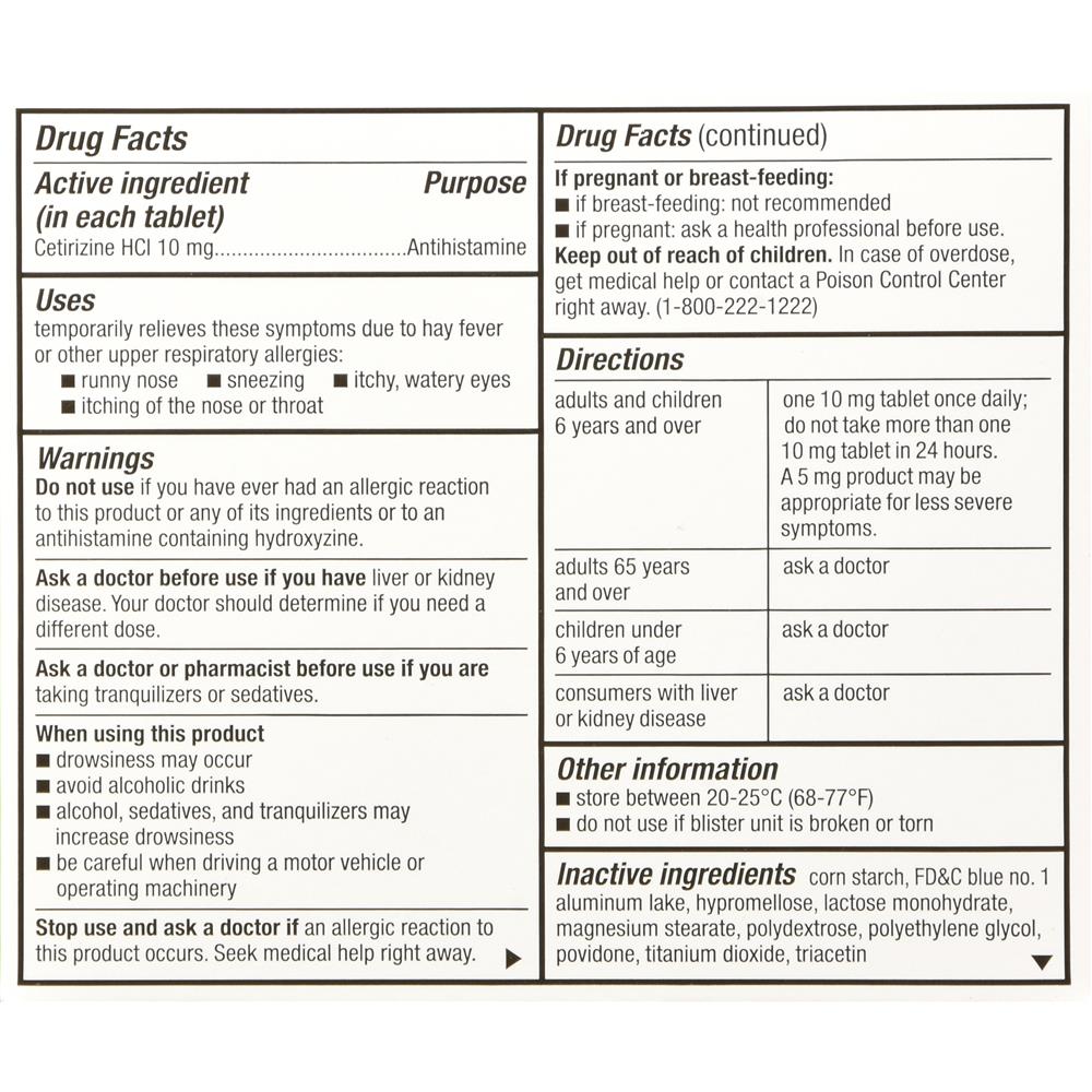 This product's drug facts, warnings, and directions