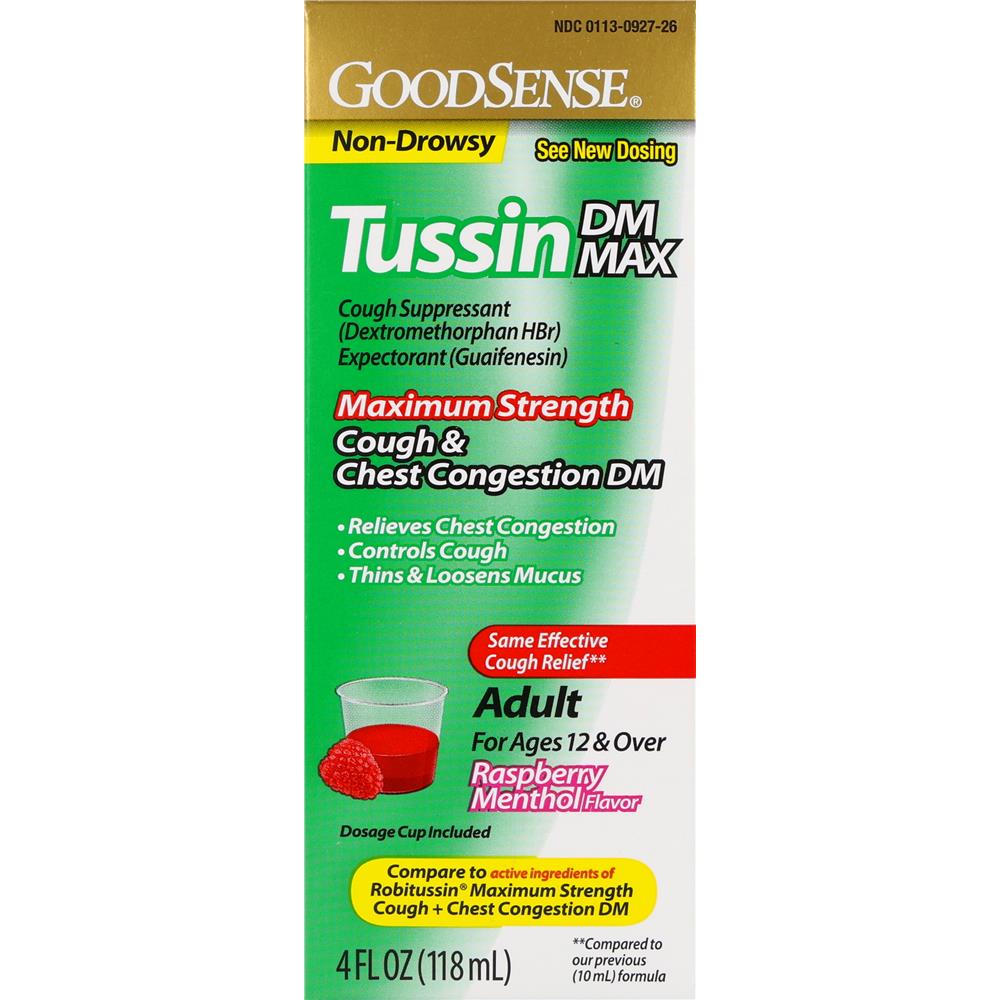 GoodSense® Tussin DM Max Cough & Chest Congestion 20 mg/400 mg 4 fl oz/ea