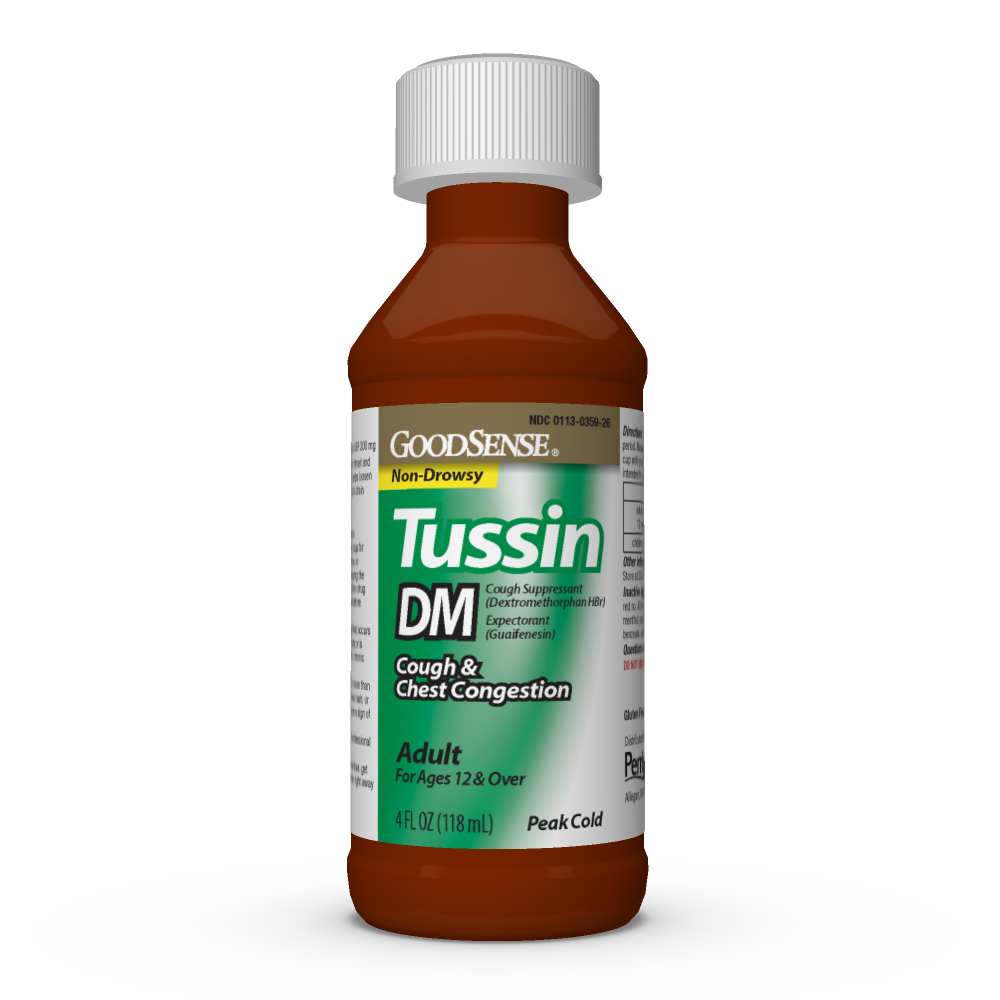 GoodSense® Tussin DM, Cough Suppressant/Expectorant, 4 Fl Oz