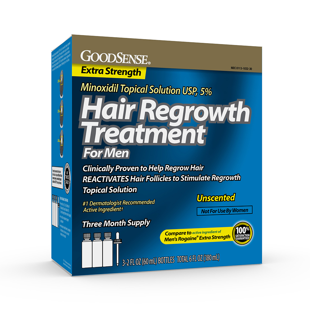 GoodSense® Minoxidil Topical Solution 5% For Men 90 Day Supply