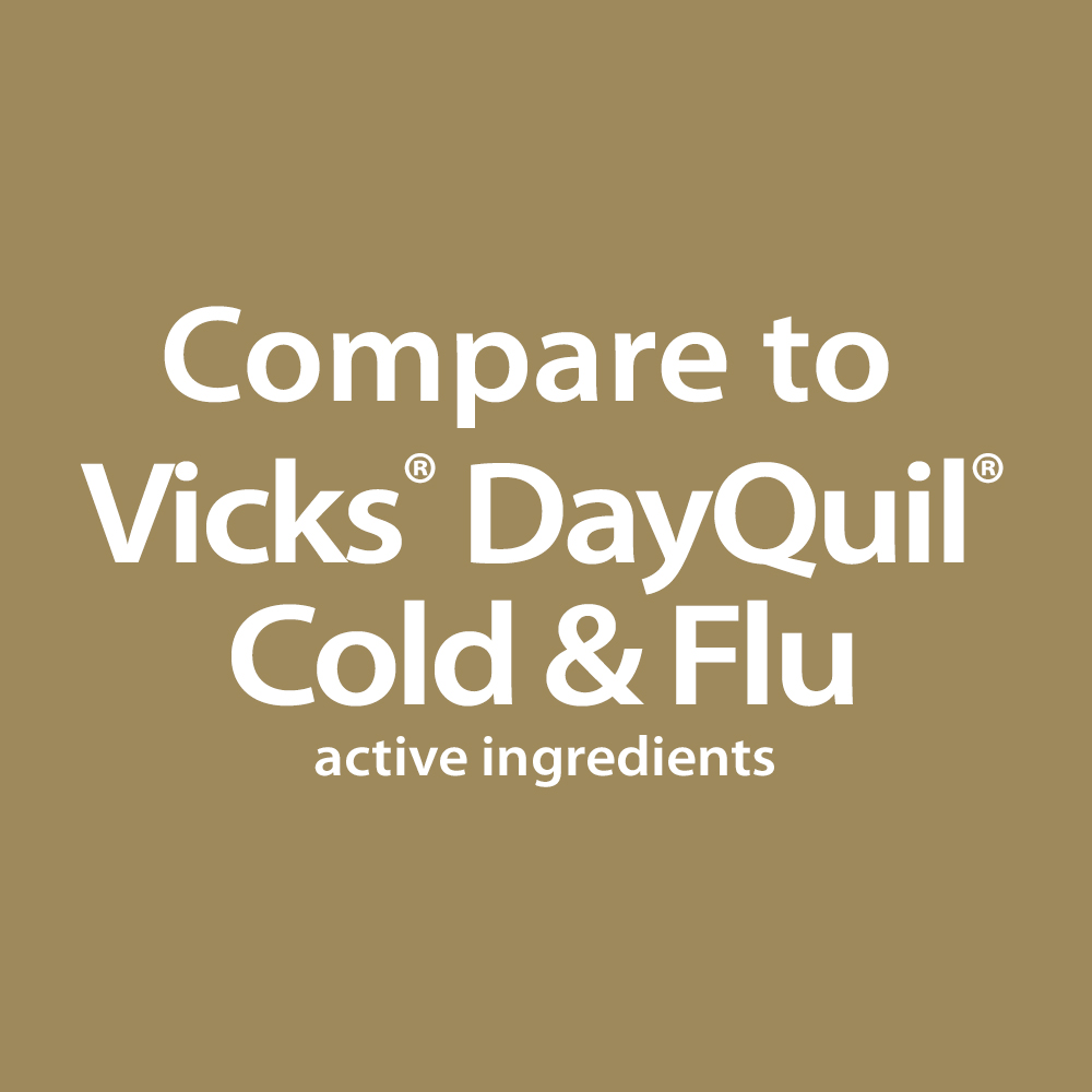 GoodSense® DayTime Cold & Flu compares to Vicks® DayQuil® Cold & Flu active ingredients