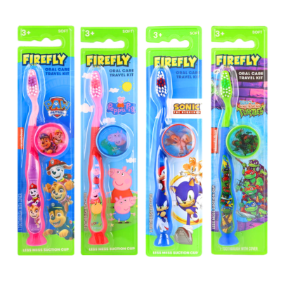 Firefly Kids Travel Kit Toothbrush Suction Cup w/ Cap 1 CT