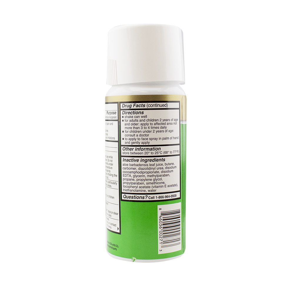 Product's drug facts label, warnings, and directions