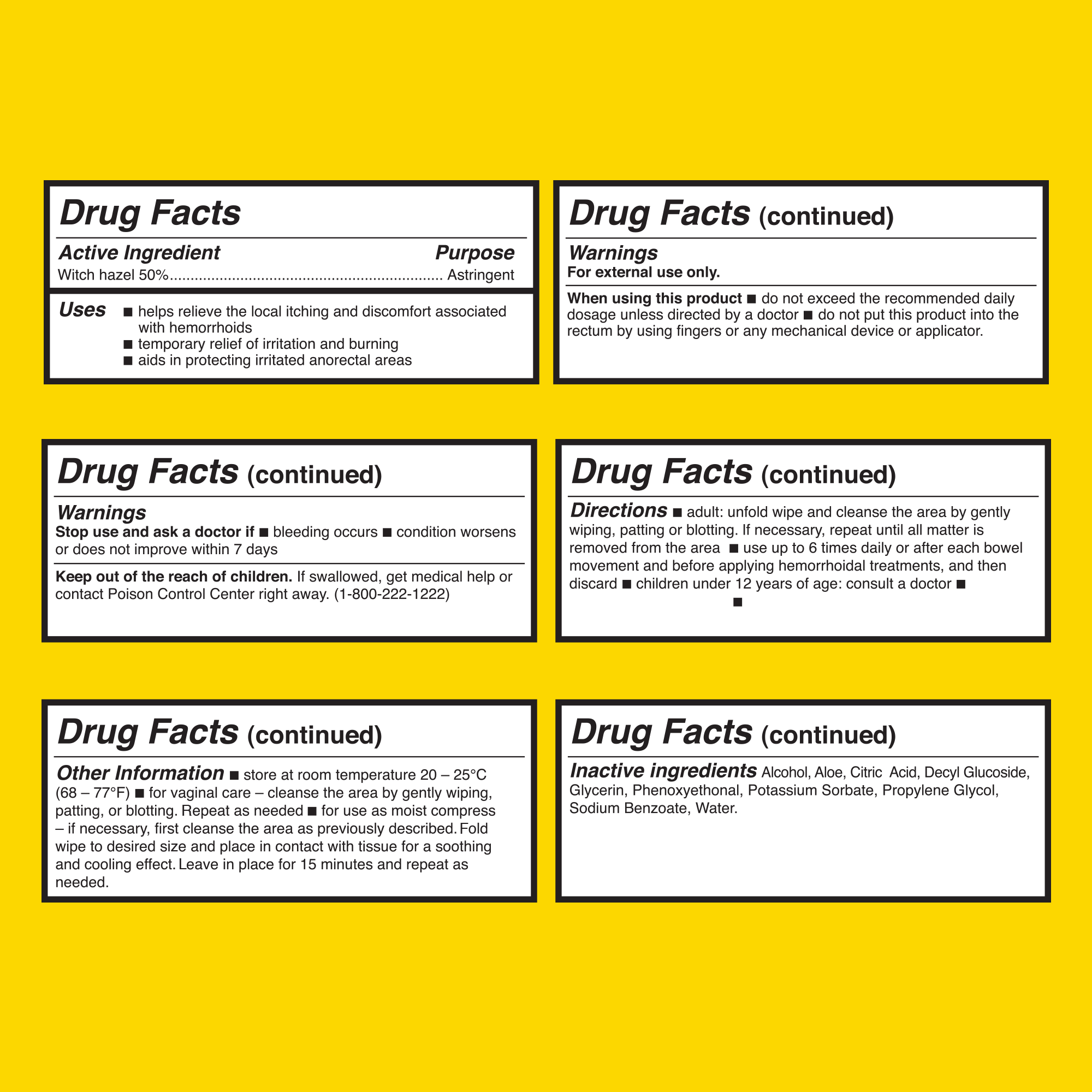 This product's drug facts, warnings, and uses