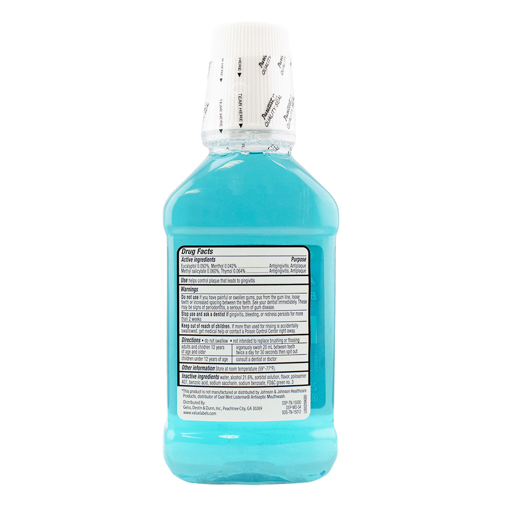 Product's drug facts label, warnings, and directions