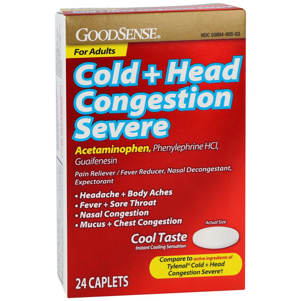GoodSense® Cold & Head Congestion Severe, 20 Caplets