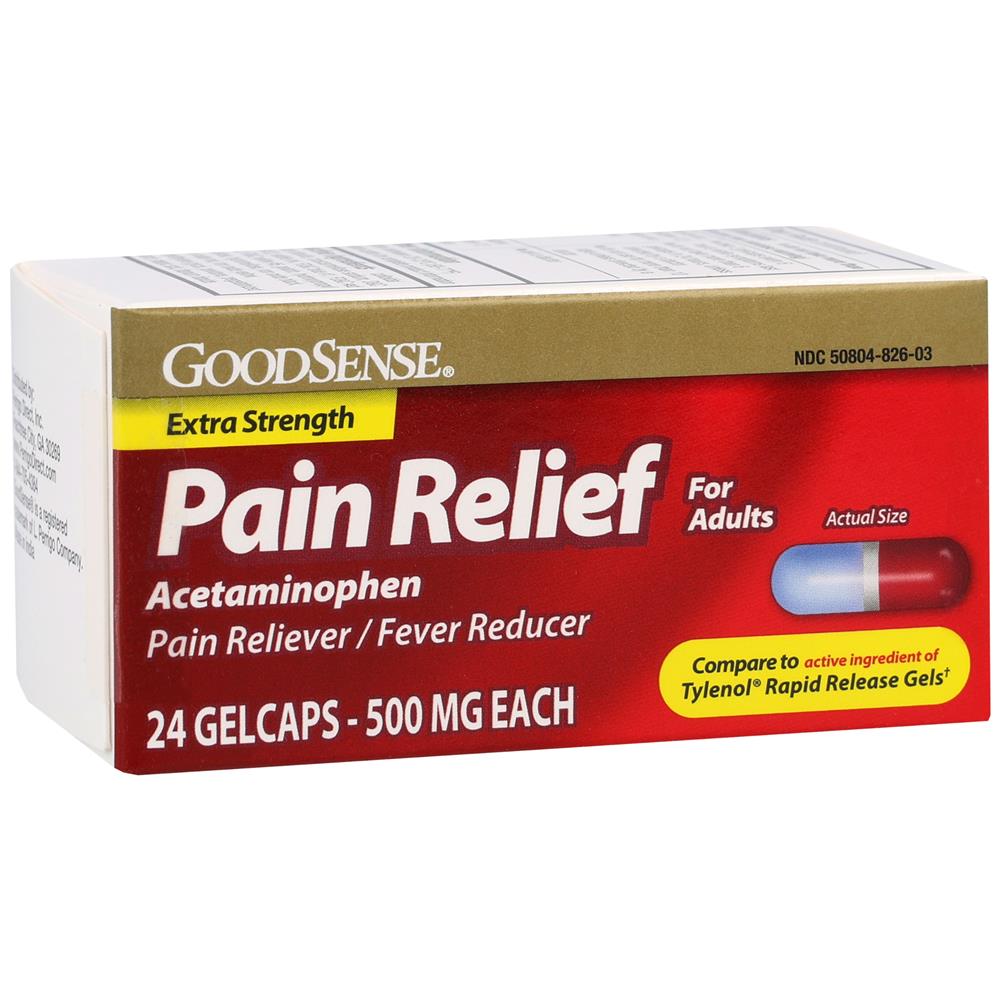 GoodSense® Extra Strength Pain Relief Adult Rapid Release Gelcaps, 24/ea