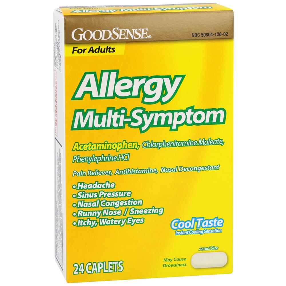 GoodSense® Adult Allergy Multi-Symptom Caplets, 24/ea