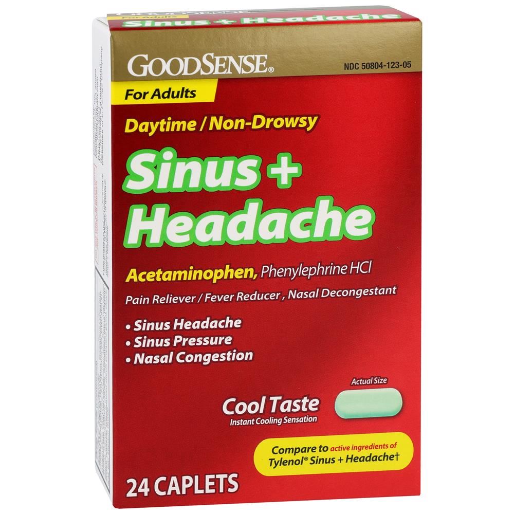 GoodSense® Sinus + Headache Cool Taste Pain Relief & Fever Reducer, 24/ea