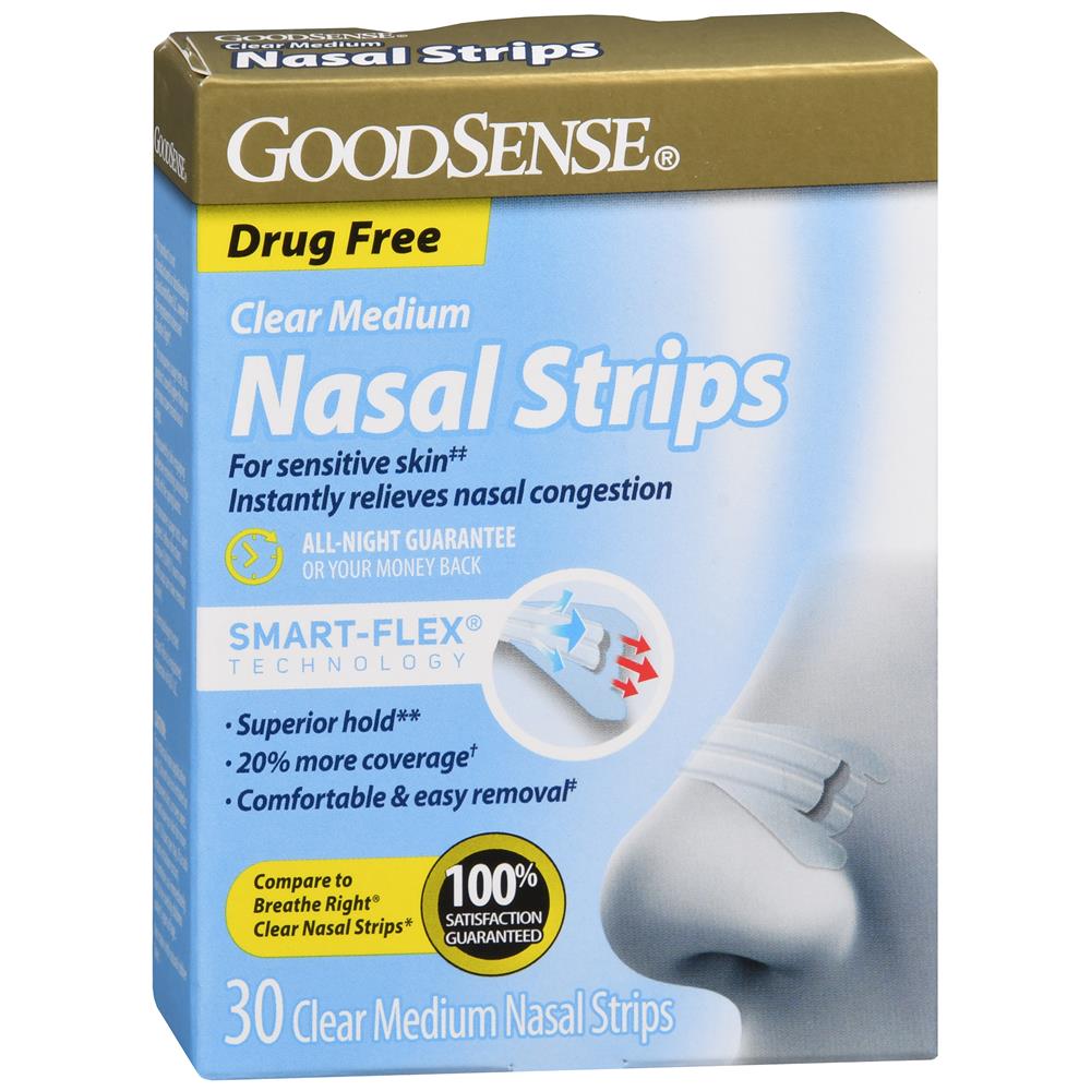 GoodSense&reg; Latex Free Medium Nasal Strips, 30 Count