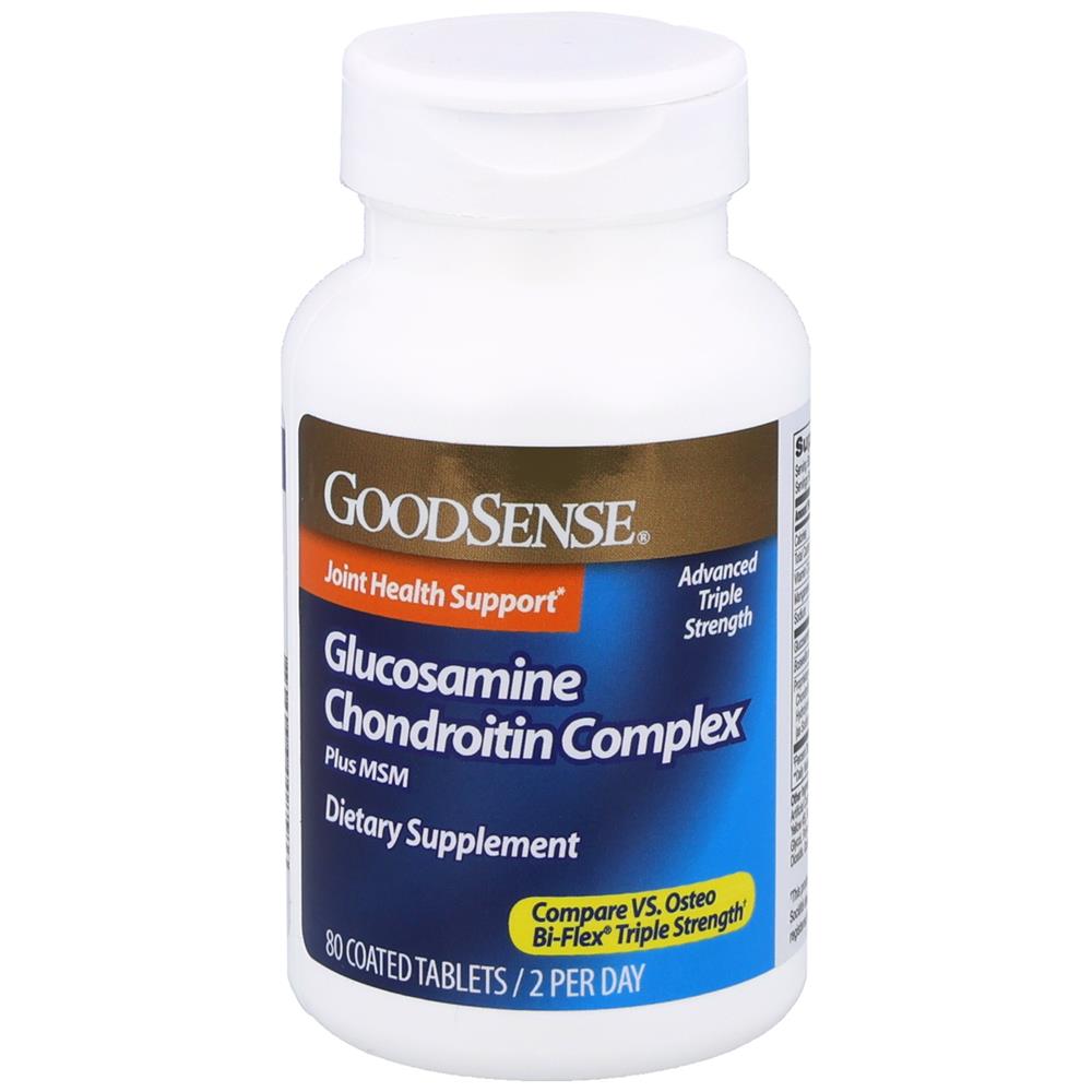 GoodSense&reg; Glucosamine Chondroitin Complex Tablets, Triple Strength, 80 Count