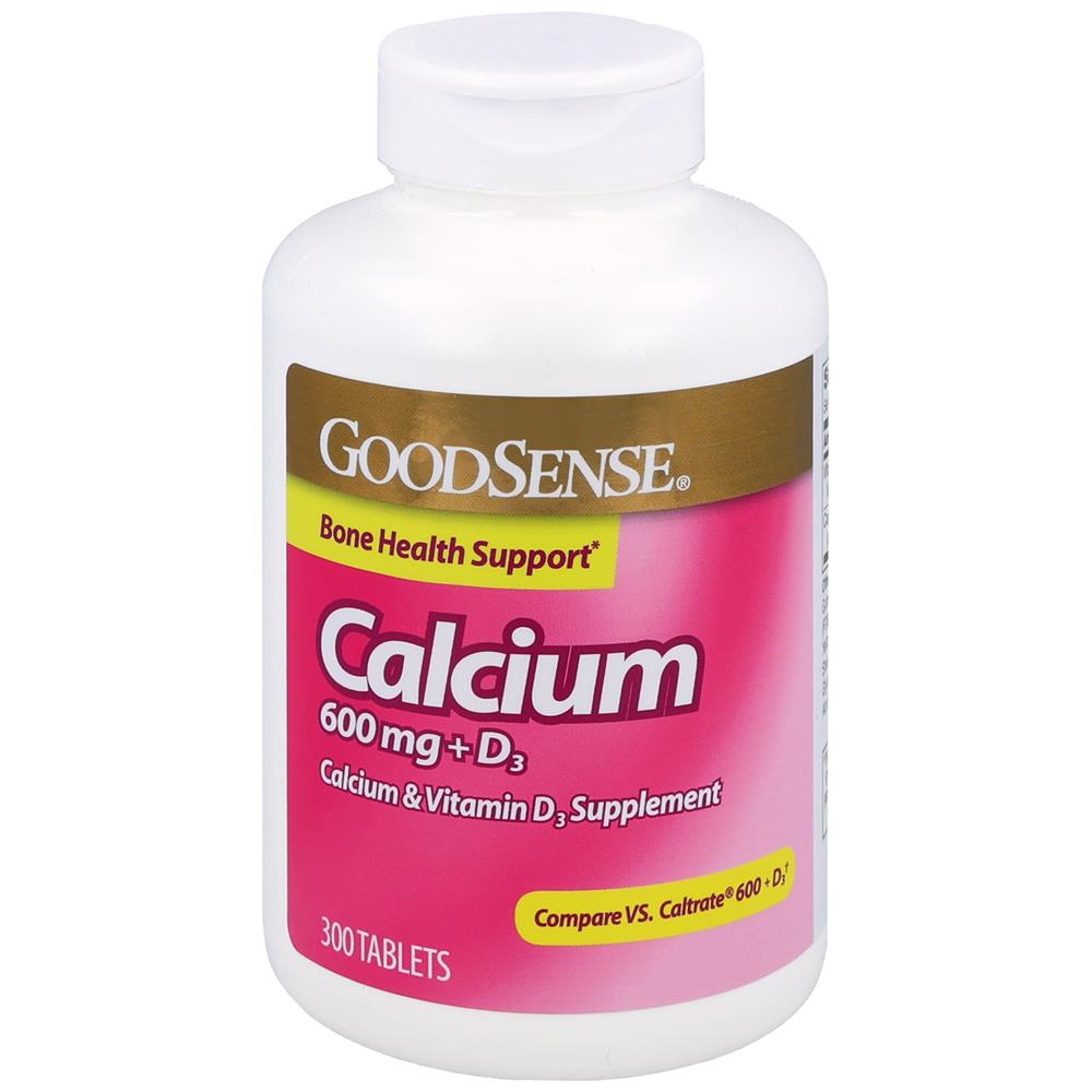 GoodSense&reg; Calcium 600 mg + D3 Tablets, 300 Count