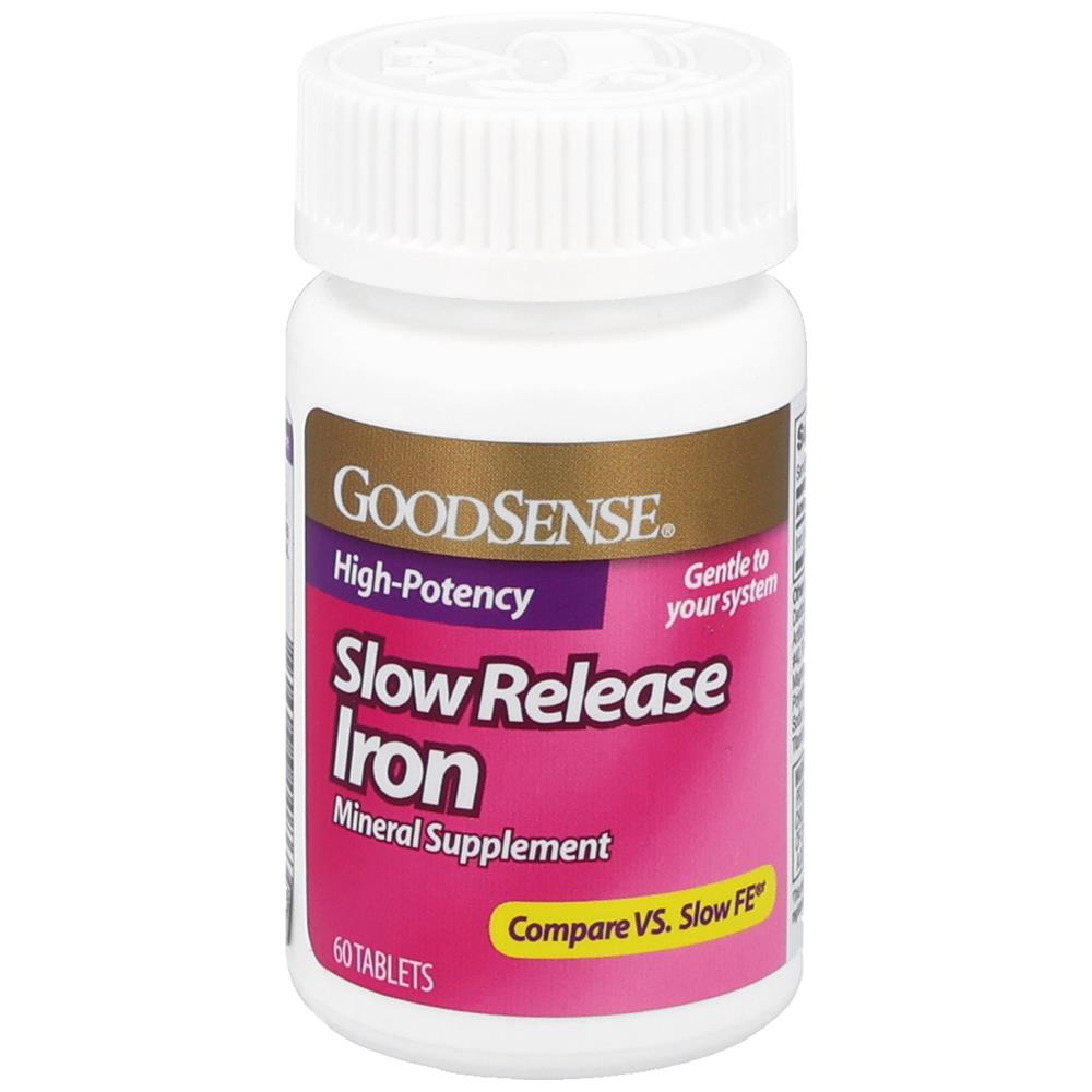 GoodSense&reg; High-Potency Slow Release Iron Tablets, 60 Count
