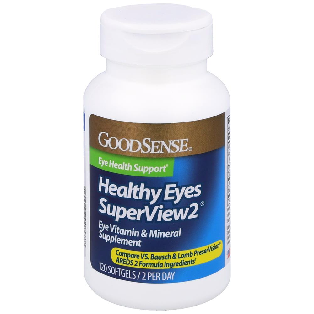 GoodSense&reg; Healthy Eyes Supervision-2 Softgels, 120 Count