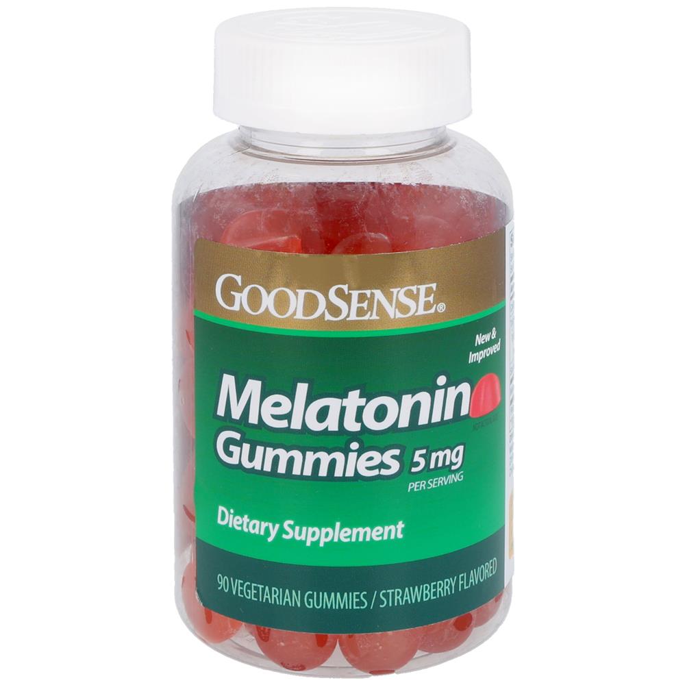 GoodSense&reg; Melatonin 5 mg Dietary Supplement, Vegetarian Gummies, 90 Count