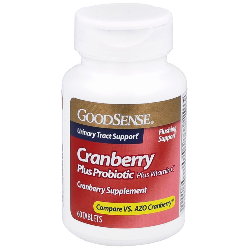 GoodSense&reg; Cranberry Plus Probiotic + Vitamin C Tablets, 60 Count