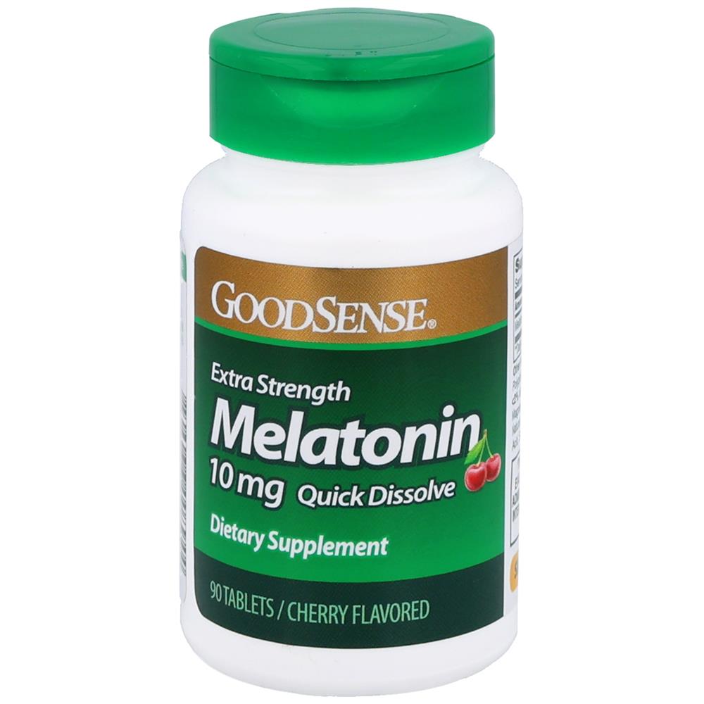 GoodSense&reg; Melatonin 10 mg Quick Dissolve Tablets, Cherry Flavor, 90 Count