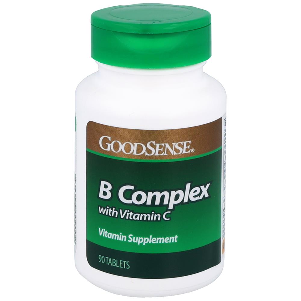 GoodSense&reg; B-Complex with Vitamin-C Tablets, 90 Count