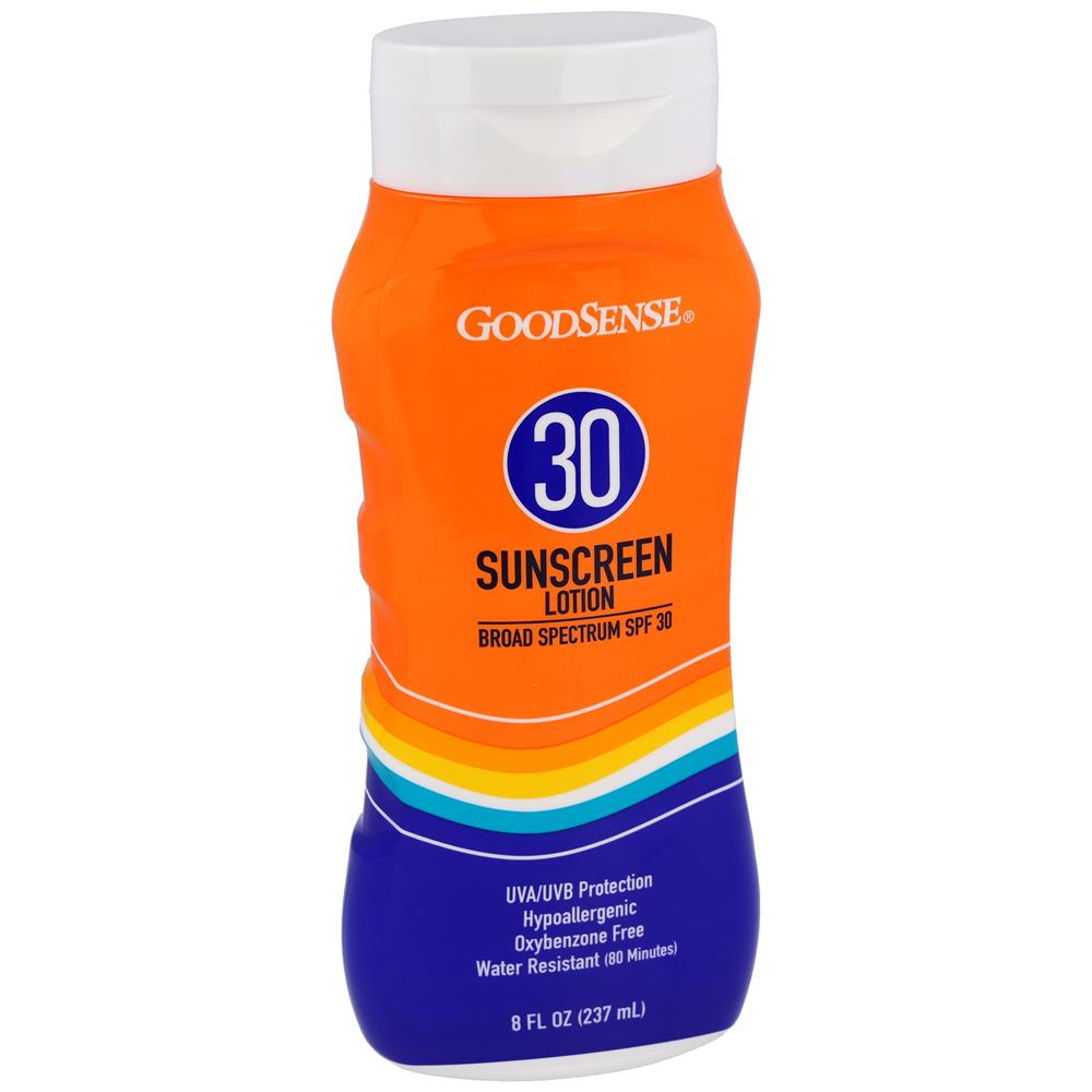 GoodSense® SPF 30 Sunscreen Lotion, UVA/UVB, Water Resistant, 8 oz