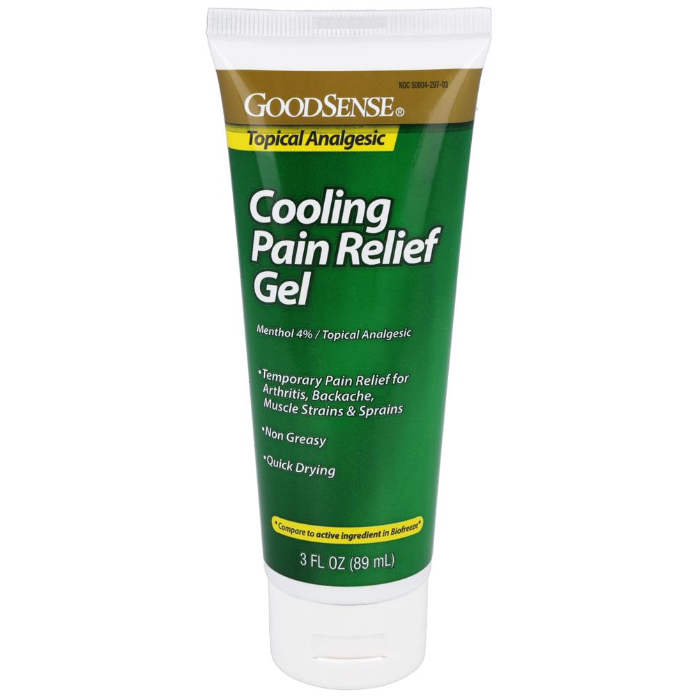 GoodSense® Cooling Pain Relief Gel, Menthol 4%, 3 FL OZ