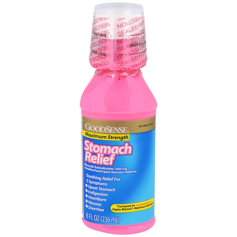 GoodSense® Pink Bismuth Maximum Strength Stomach Relief Liquid, 8 oz