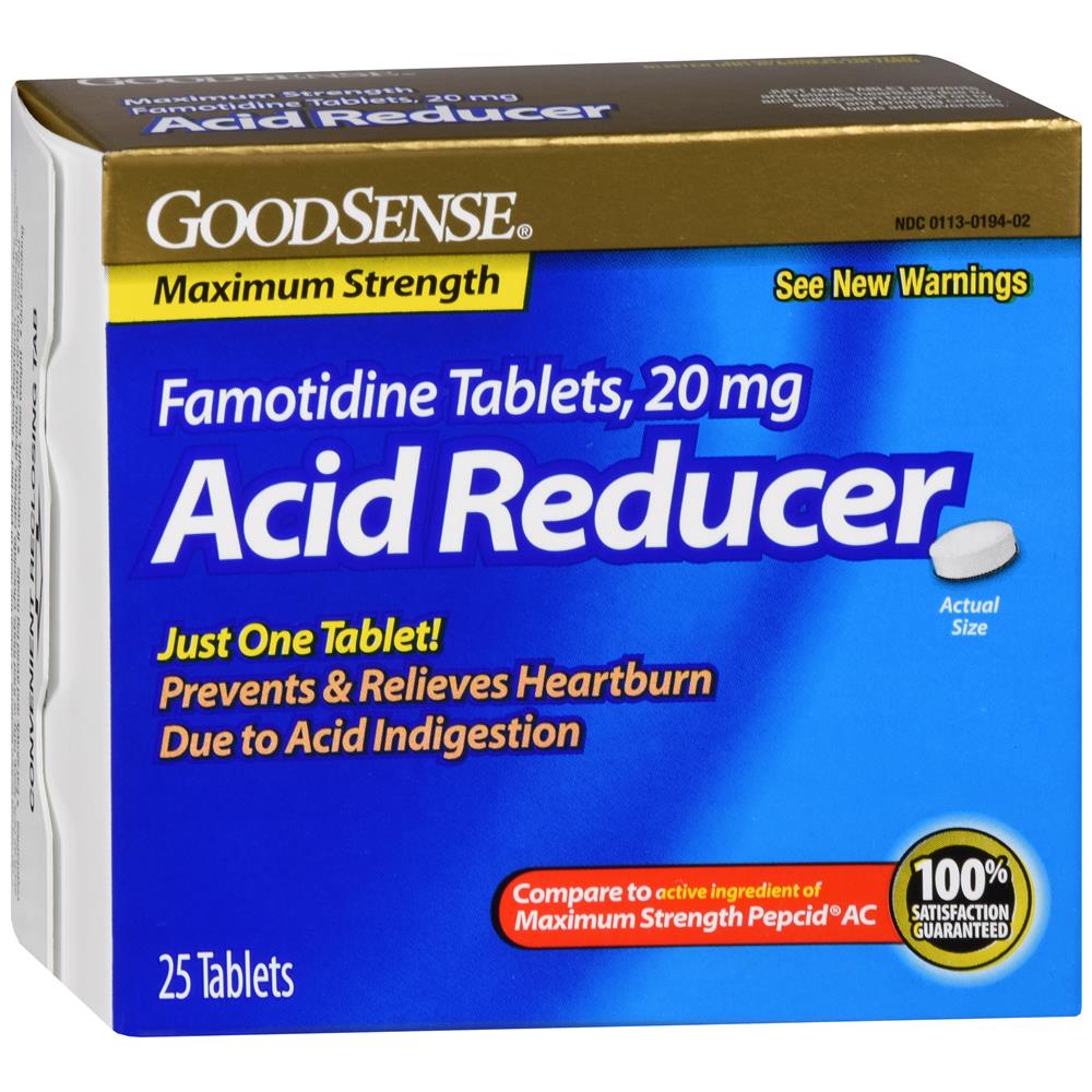 GoodSense&reg; Acid Reducer Famotidine Tablets 20 mg, 25 Count