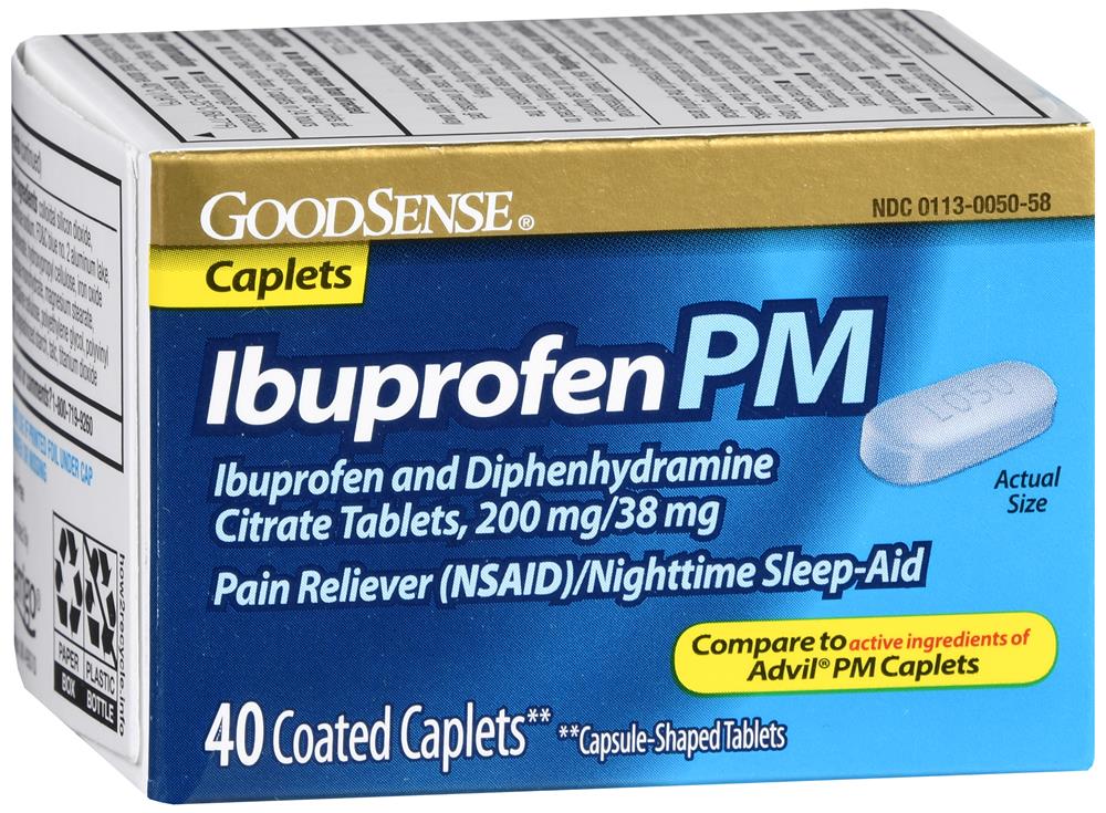 GoodSense® Ibuprofen Pm 200 mg/38 mg Coated Caplets 40 ct/ea