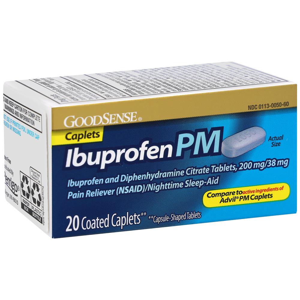 GoodSense® Ibuprofen PM 200 mg/38 mg Coated Caplets, 20 Count