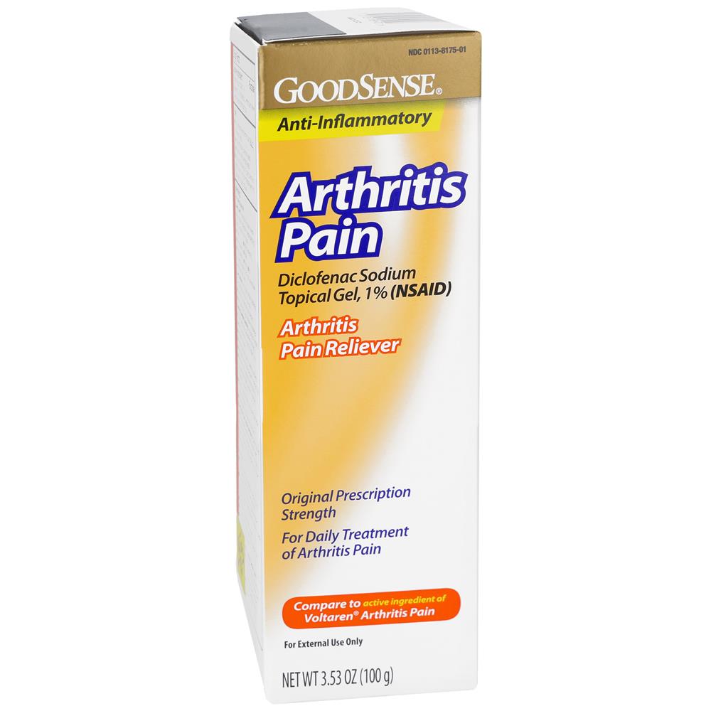 GoodSense&reg; Arthritis Pain Relieving Gel, Topical Gel, 1% (NSAID), 3.53 oz