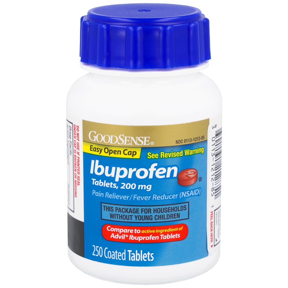 GoodSense&reg; Ibuprofen 200 mg Brown Coated Tablets, 250 Count