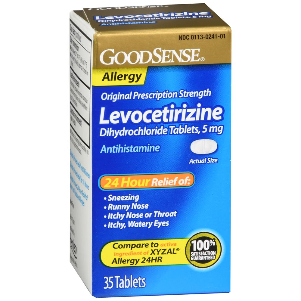 GoodSense® Allergy Relief Levocetirizine Tablets, 5 mg, 35 Count