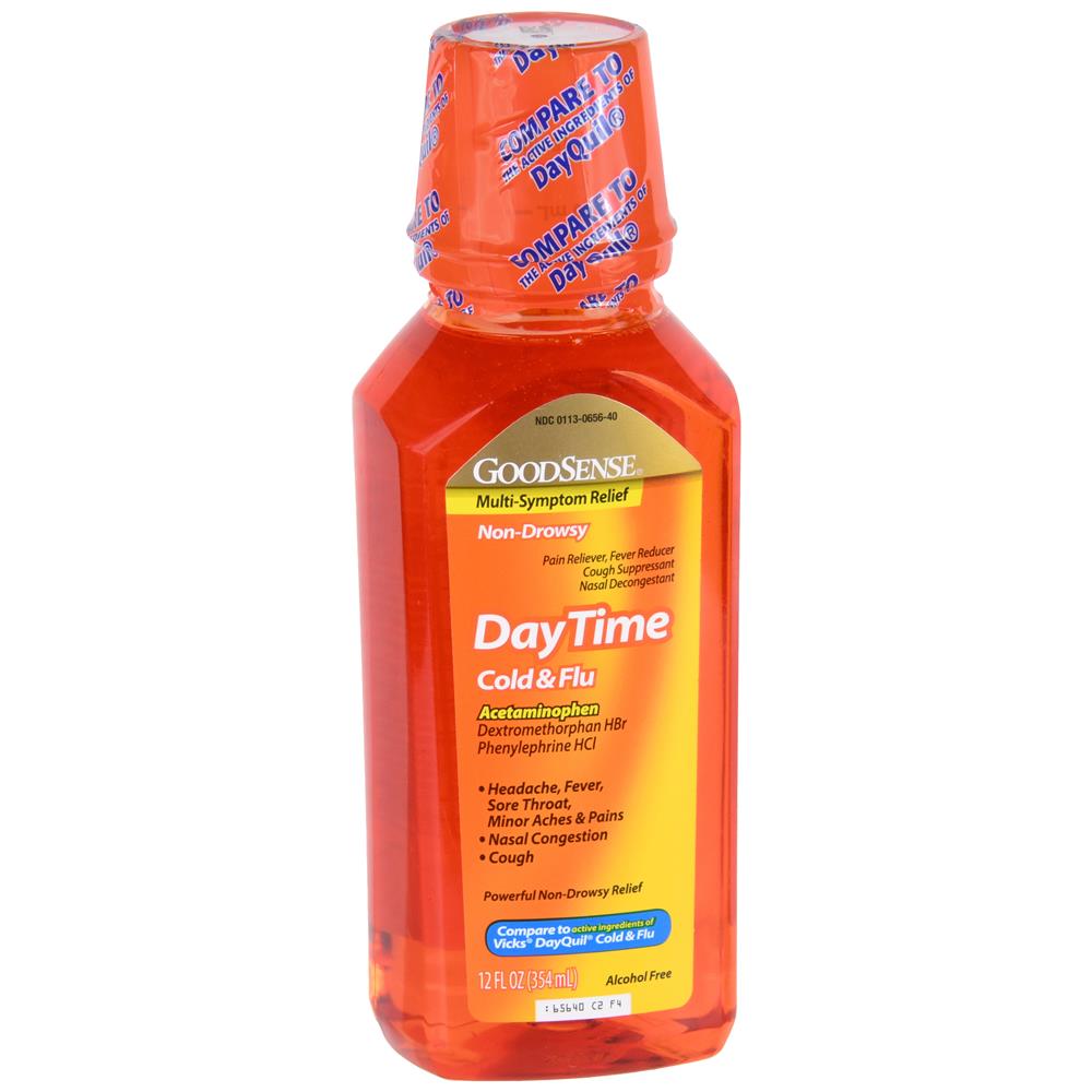GoodSense&reg; DayTime Cold & Flu Relief Liquid 12 oz