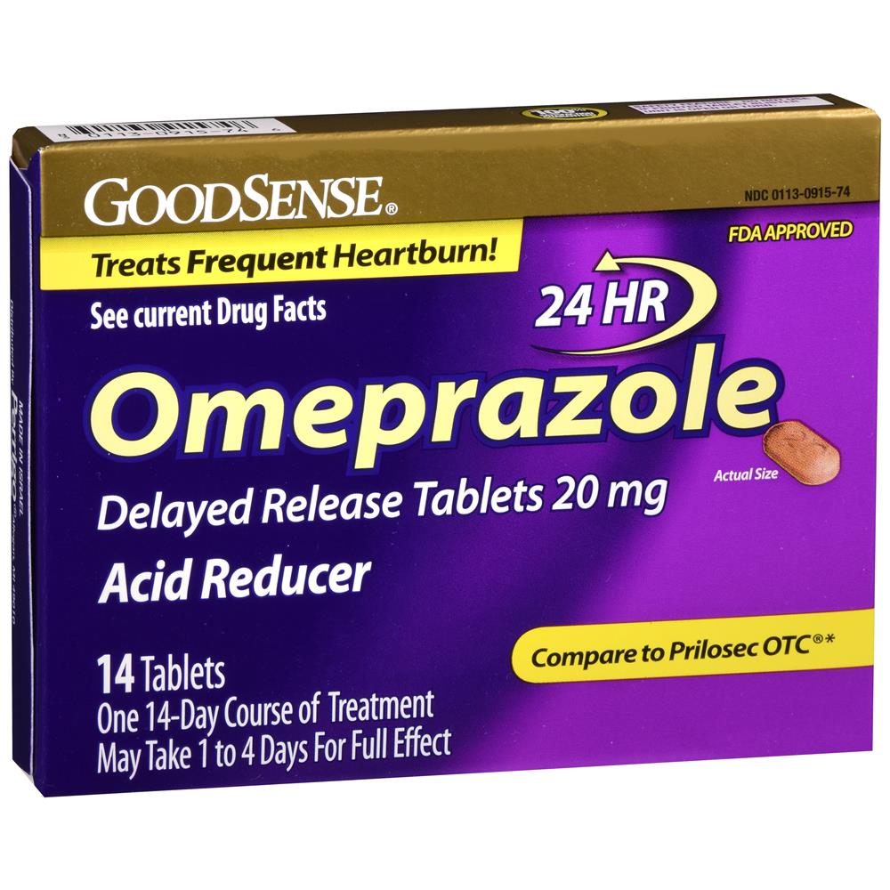 GoodSense&reg; Omeprazole Delayed Release Tablets 20 mg, 14 Count