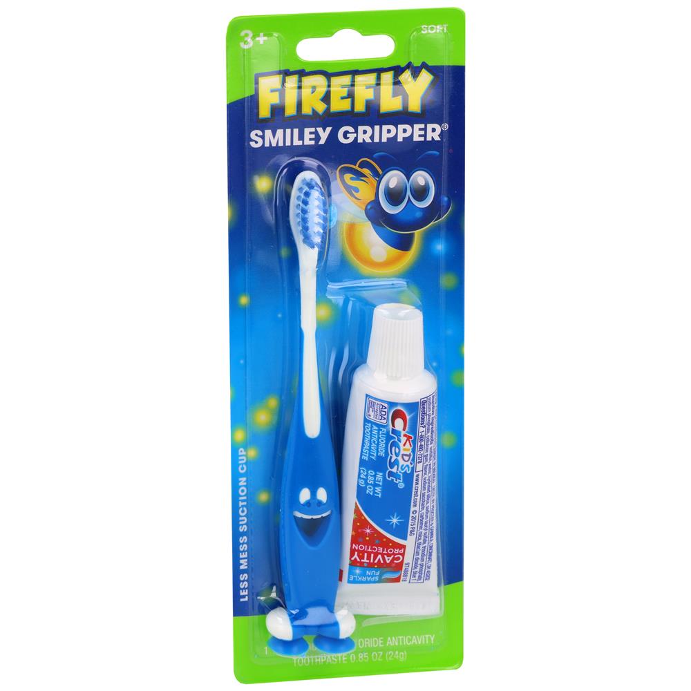 Firefly® Kids Travel Kit Smiley Suction Cup Toothbrush, 1 Count