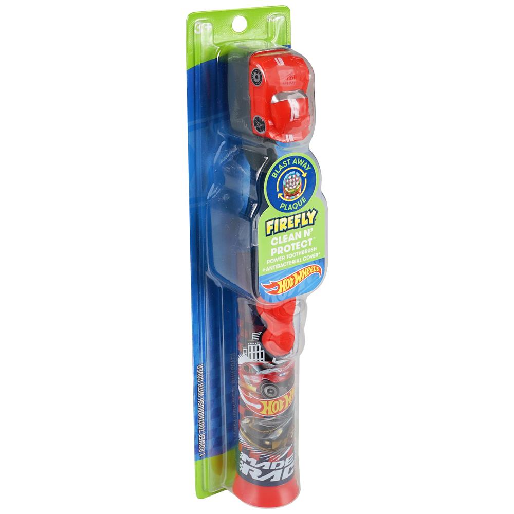 Firefly® Kids Clean N' Protect Hot Wheels Power Toothbrush w AB Cap, 1 Count