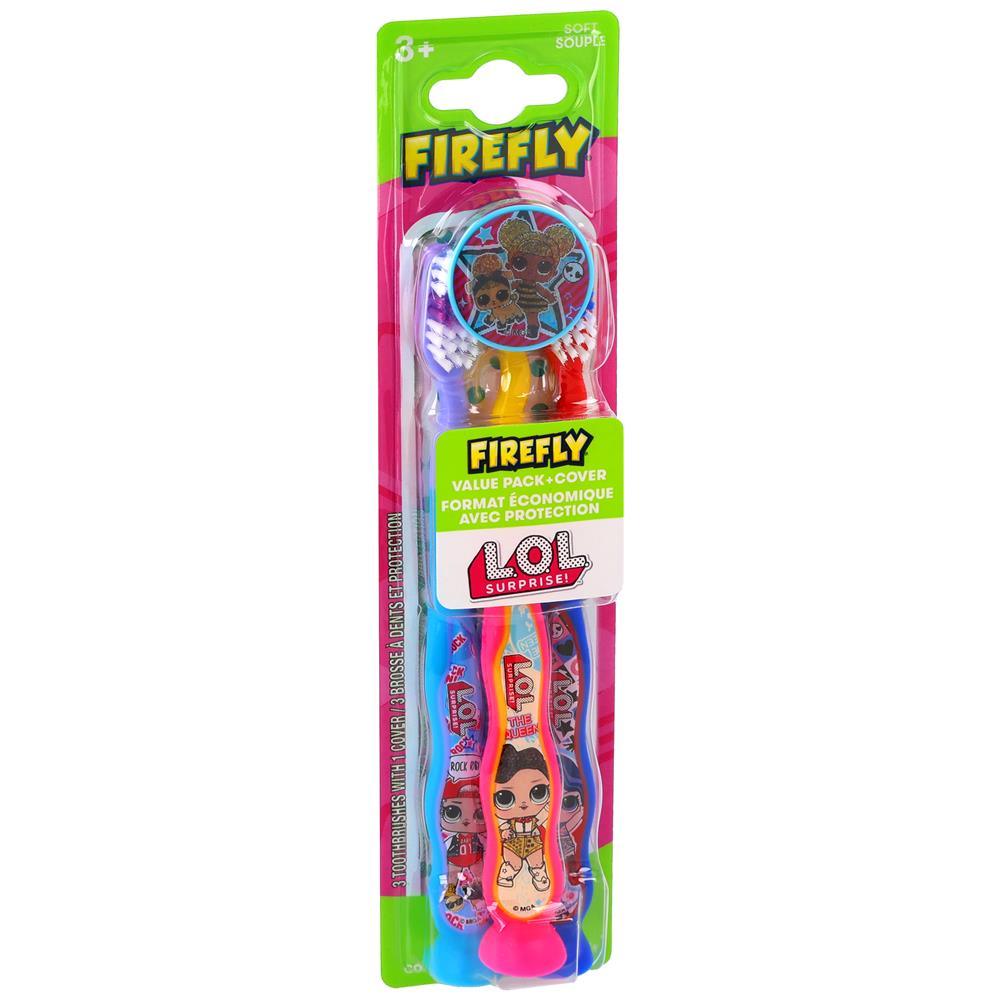 Firefly® Kids Toothbrush Value Pack w/Cap L.O.L. Surprise Soft 3 CT